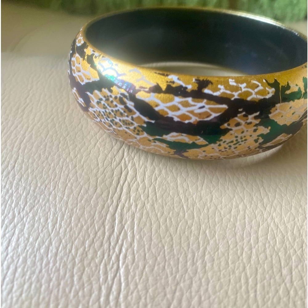 NEW SNAKESKIN PRINT BANGLE BRACELET - Picture 1 of 1